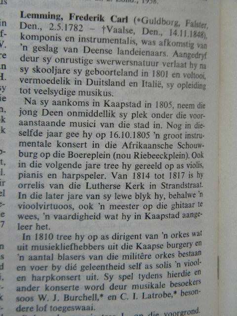 SUID-AFRIKAANSE BIOGRAFIESE WOORDEBOEK  Deel I  Hoofredakteur: W.J. de Kock