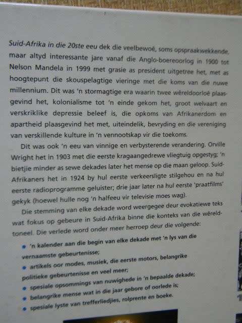 SUID-AFRIKA IN DIE 20STE EEU  deur Peter Joyce  Een honderd jaar in oënskou