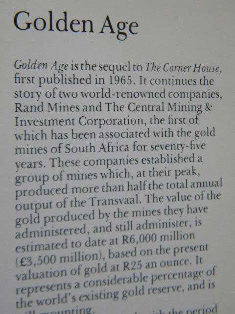 GOLDEN AGE  by A. P. Cartwright  (Industrialization of South Africa 1910 - 1967)