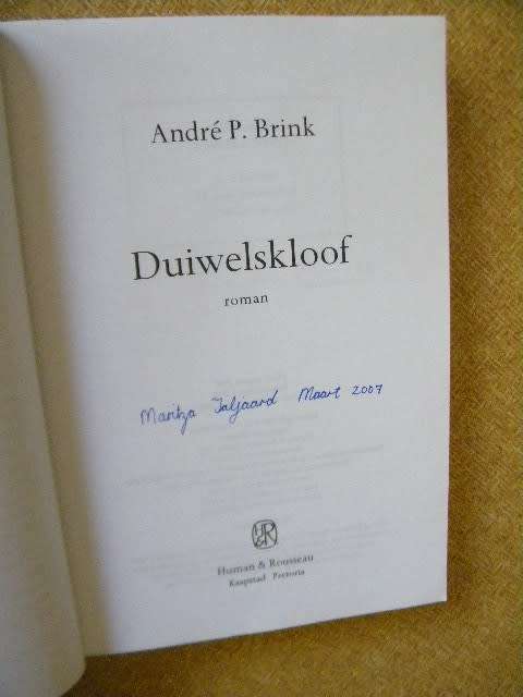 DUIWELSKLOOF  deur Andre P. Brink  (ROMAN)