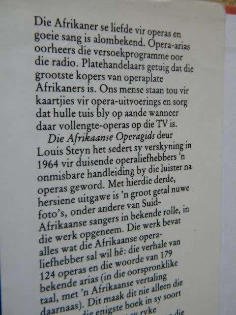 DIE AFRIKAANSE OPERAGIDS  deur Louis Steyn