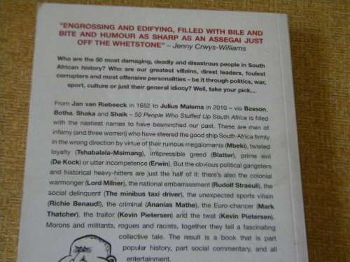 PEOPLE WHO STUFFED UP SOUTH AFRICA by Alexander Parker Cartoons by Zapiro