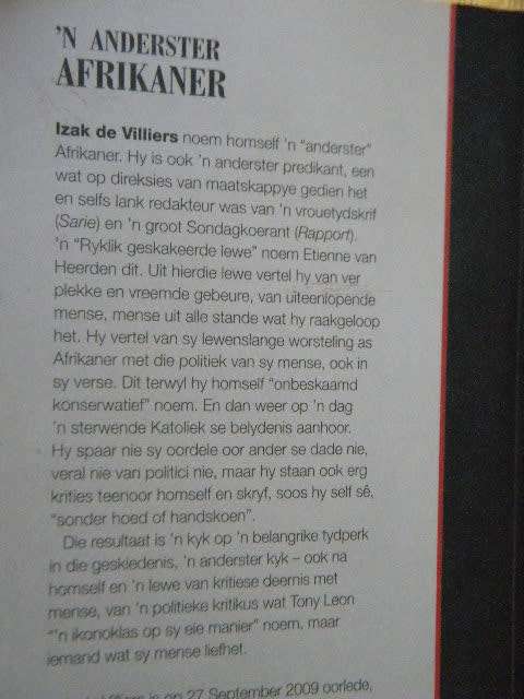 STROOIDAK EN TORING  Van mense en my tyd  deur Izak de Villiers