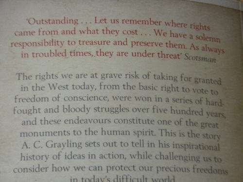 TOWARDS THE LIGHT  by A. C.Grayling