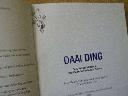 DAAI DING  by Sasha Gear Published by Centre for the Study of Violence and Reconciliation