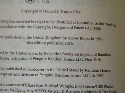 TRUMP THE ART OF THE  DEAL   Donald Trump with Tony Schwartz