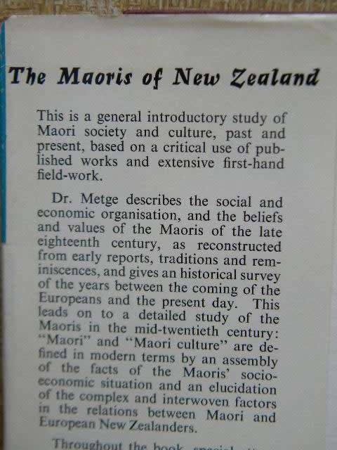 THE MAORIS OF NEW ZEALAND  by Joan Metge