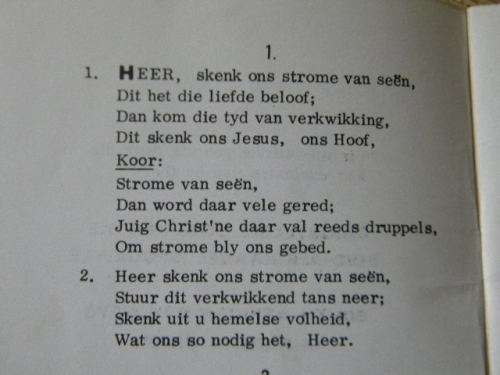 LIEDERE EN KOORTJIES  Christelike Unie van Suid-Afrikaanse Spoorwee (Afrikaans en Engels)