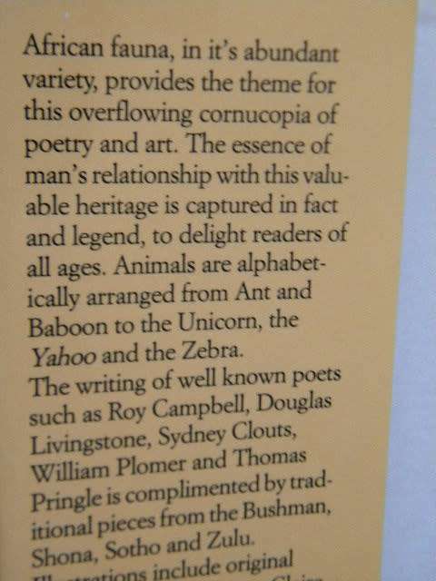 OUT OF THE AFRICAN ARK Edited by David and Guy Butler