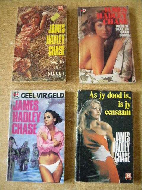 4 X HADLEY CHASE IN AFRIKAANS  (SAGTEBANDE)