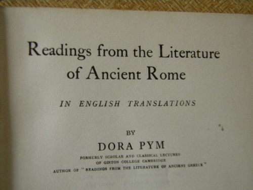 READINGS FROM THE LITERATURE OF ANCIENT ROME  By Dora Pym