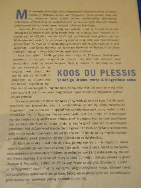 ERFDEEL  deur Koos du Plessis  (GEDIGTE)