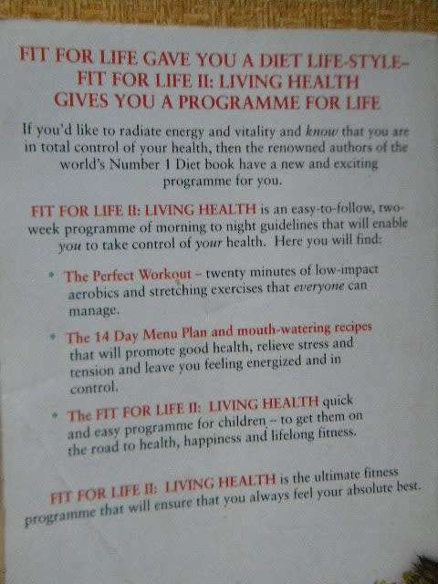 FIT FOR LIFE II Living Health  Complete Health Programme  by Harvey and Marilyn Diamond
