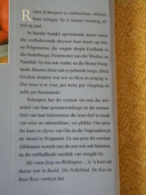 MY VOETE LOOP NA WELLINGTON  deur Riana Scheepers  (GETEKEN)