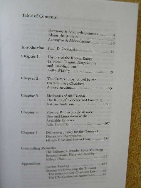 THE KHMER ROUGE TRIBUNAL  Edited by John D. Ciorciari