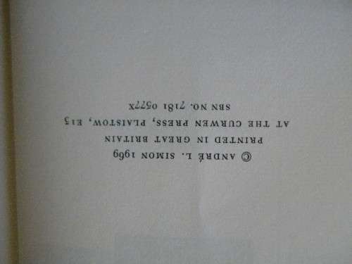 IN THE TWILIGHT  by Andre L. Simon  (Memoirs)
