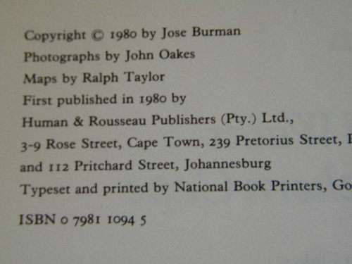 TRAILS AND WALKS IN THE SOUTHERN CAPE by Jose Burman