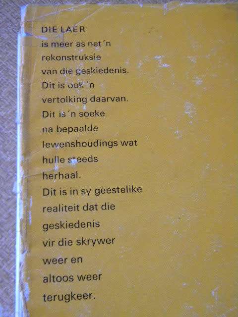 DIE LAER  deur W. A. de Klerk  (ROMAN)