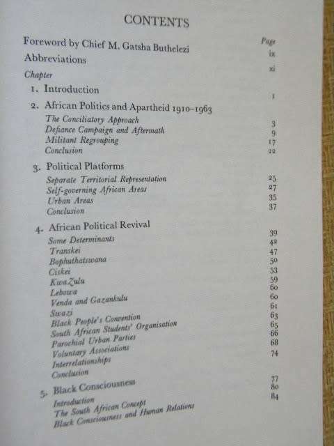 AFRICAN POLITICS IN SOUTH AFRICA 1964 - 1974 Parties and Issues  by D. A. Kotze