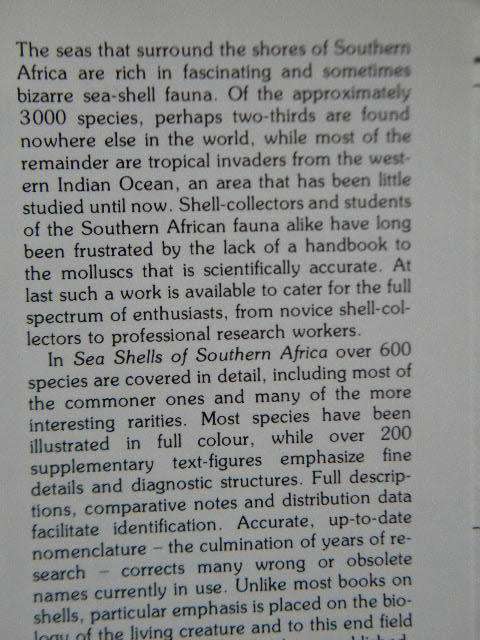 SEA SHELLS OF SOUTHERN AFRICA by Richard Kilburn Elizabeth Rippey