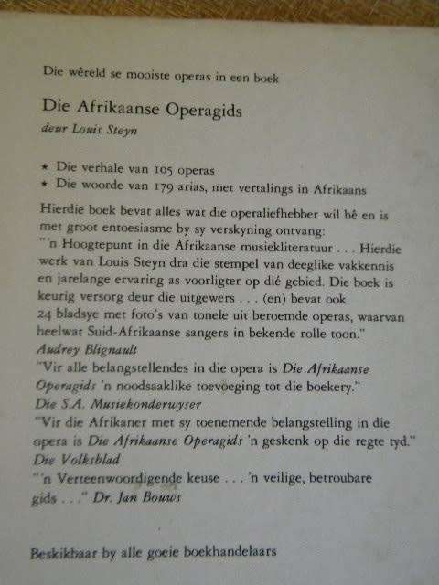 DIE AFRIKAANSE OPERETTEGIDS deur Frits Stegmann