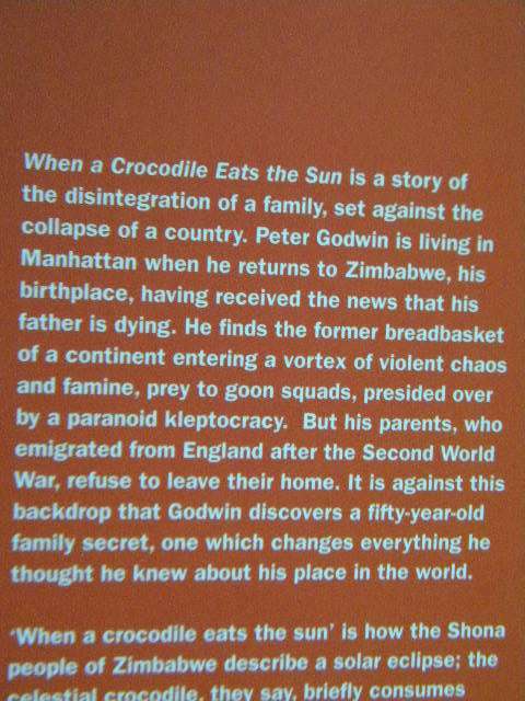 WHEN A CROCODILE EATS THE SUN by Peter Godwin