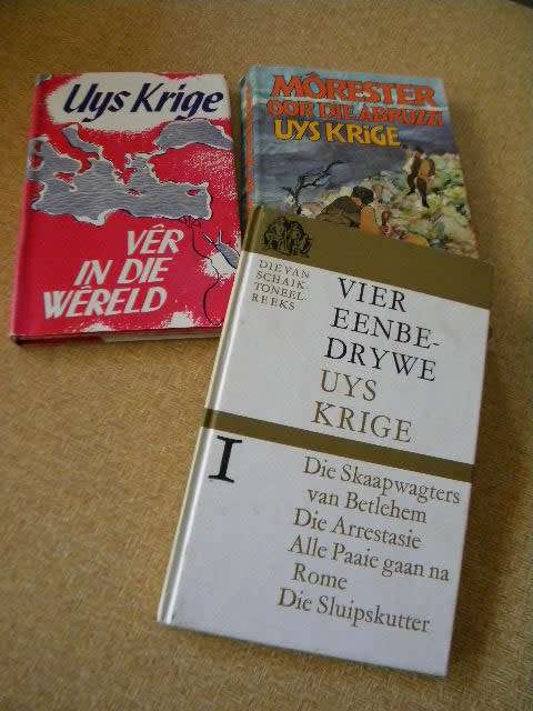 3 BOEKE DEUR UYS KRIGE:  Ver in die wereld, Morester oor die Abruzzi  en  Vier eenbedrywe