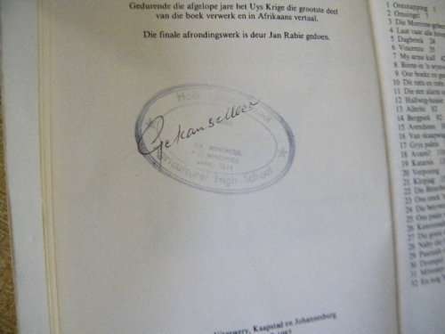 3 BOEKE DEUR UYS KRIGE:  Ver in die wereld, Morester oor die Abruzzi  en  Vier eenbedrywe