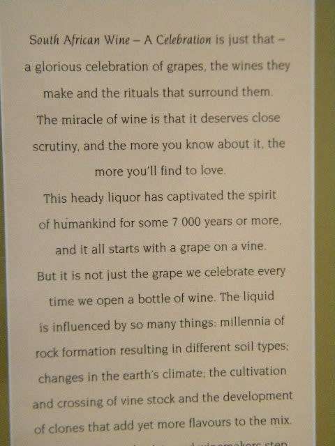 SOUTH AFRICAN WINE  A Celebration  by Wendy Toerien