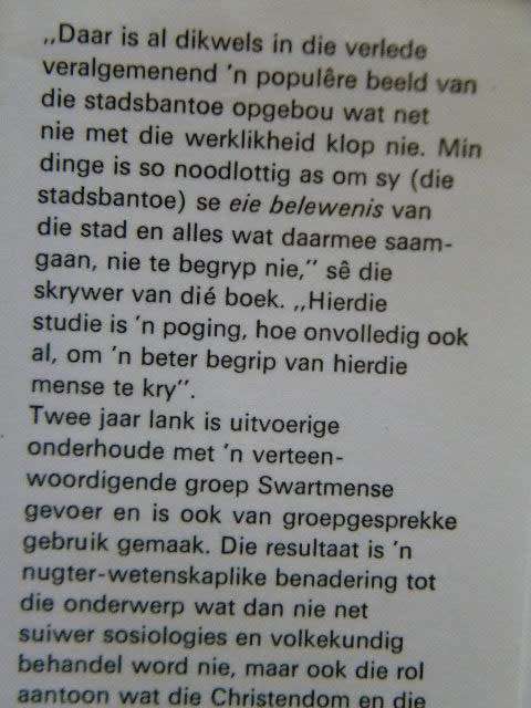 SWARTMAN, STAD EN TOEKOMS  deur Dr. J. J. F. Durand