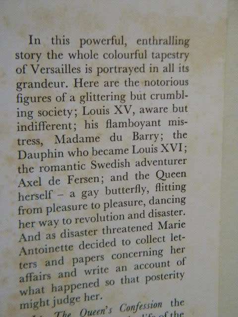 THE QUEEN`S CONFESSION  The Story of Marie Antoinette  by Victoria Holt