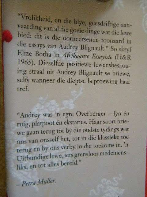 `N BLYWENDE VREUGDE  Briewe van Audrey Blignault  Samestellers L Fourie, M Brink, P Metelerkamp