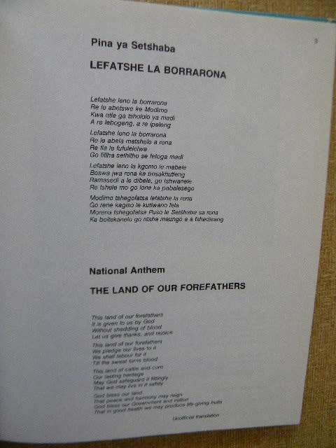 BOPHUTHATSWANA  AT INDEPENDENCE  6 December 1977