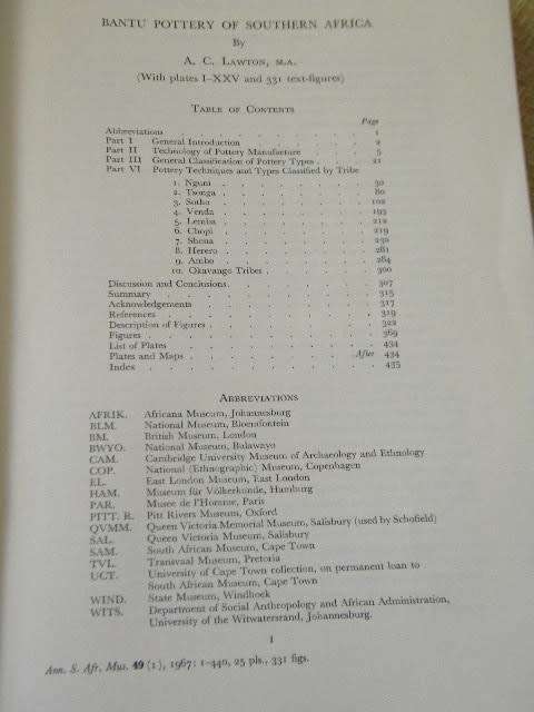 BANTU POTTERY OF SOUTHERN AFRICA   Annals of the South African Museum