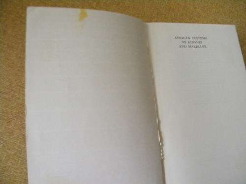 AFRICAN SYSTEMS OF KINSHIP AND MARRIAGE  by A.R. Radcliffe-Brown and Daryll Forde