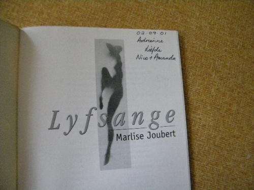 LYFSANGE  deur Marlise Joubert  (Gedigte)