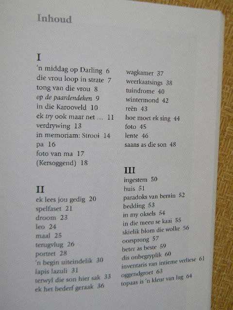LYFSANGE  deur Marlise Joubert  (Gedigte)