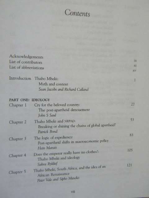THABO MBEKI`S WORLD  by Sean Jacobs and Richard Calland