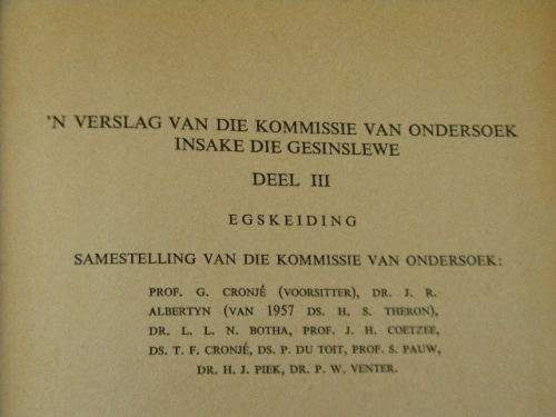 EGSKEIDING - Aard en Oorsake  Hoofredakteur: Prof. G. Cronje