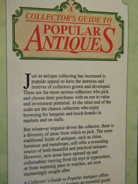 COLLECTOR`S GUIDE TO POPULR ANTIQUES by Caroline Smith
