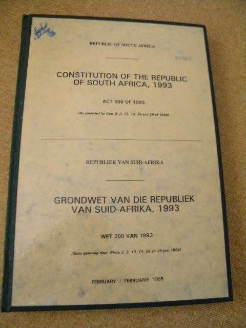 CONSTITUTION OF RSA / GRONDWET VAN RSA, 1993