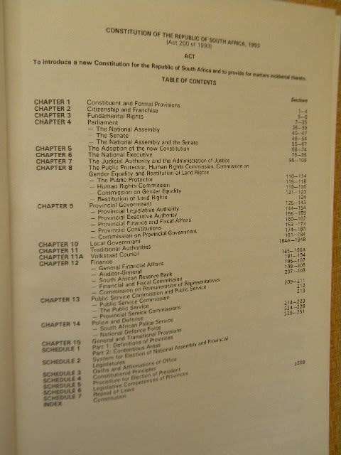 CONSTITUTION OF RSA / GRONDWET VAN RSA, 1993