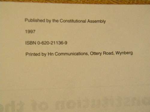 THE CONSTITUTION OF RSA, 1996  ANNOTATED VERSION
