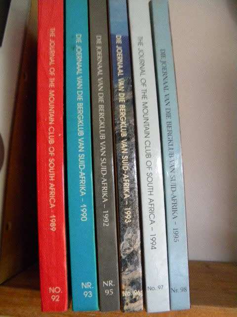 DIE JOERNAAL VAN DIE BERGKLUB VAN SUID-AFRIKA  (6 Boeke)