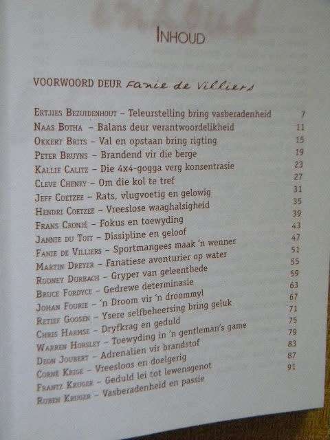 LEWENSLESSE VAN SPORT  Voorwoord: Fanie de Villiers  o.a Gary Player, Okkert Brits