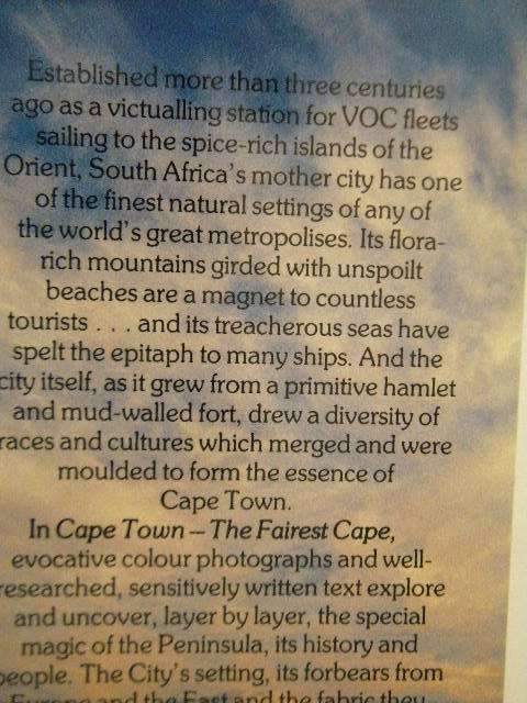 CAPE TOWN: THE FAIREST CAPE by Peter Schirmer