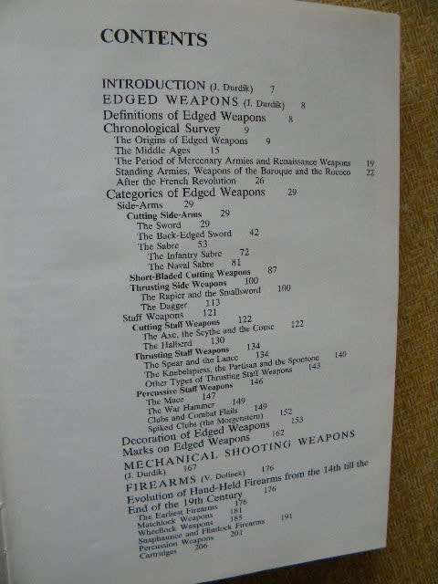 THE ENCYCLOPEDIA OF EUROPEAN HISTORICAL WEAPONS by V. Dolinek and J. Durdik