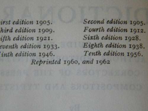 AUTHORS`and  PRINTERS` DICTIONARY  by F. Howard Collins