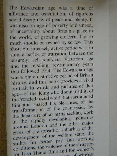 SOCIAL HISTORY OF EDWARDIAN BRITAIN  by James Bishop