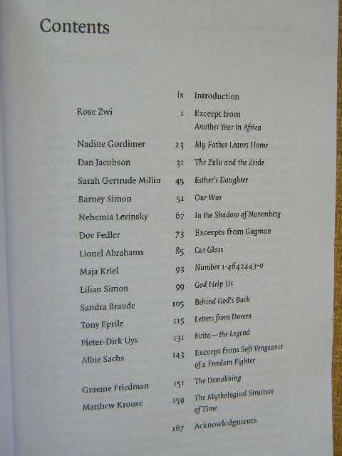 CONTEMPORARY JEWISH WRITING IN SOUTH AFRICA - AN ANthology by Claudia bathsheba Braude